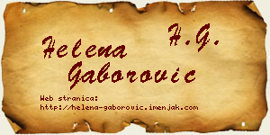 Helena Gaborović vizit kartica